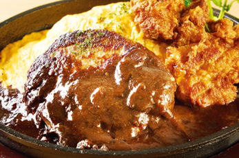 チーズハンバーグ&唐揚げ