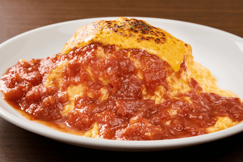 ガーリックトマト&炙りチーズオムライス